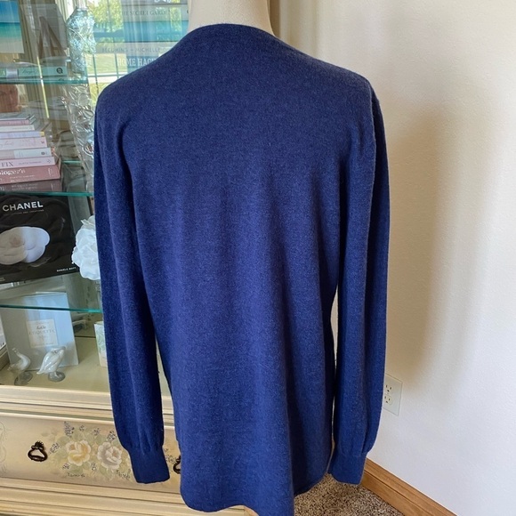 The Cashmere Project Blue 100% Fine Cashmere Sweater, EUC - Picture 4 of 5
